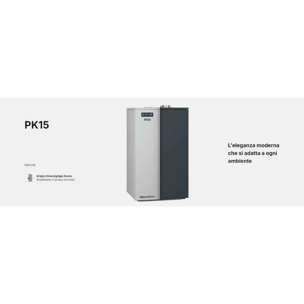 Chaudière Termopellet Pk15 15 Kw Bordeaux (Compte Thermique) - mesure 82,2x74,5x140,0h cm. - poids Kg.295