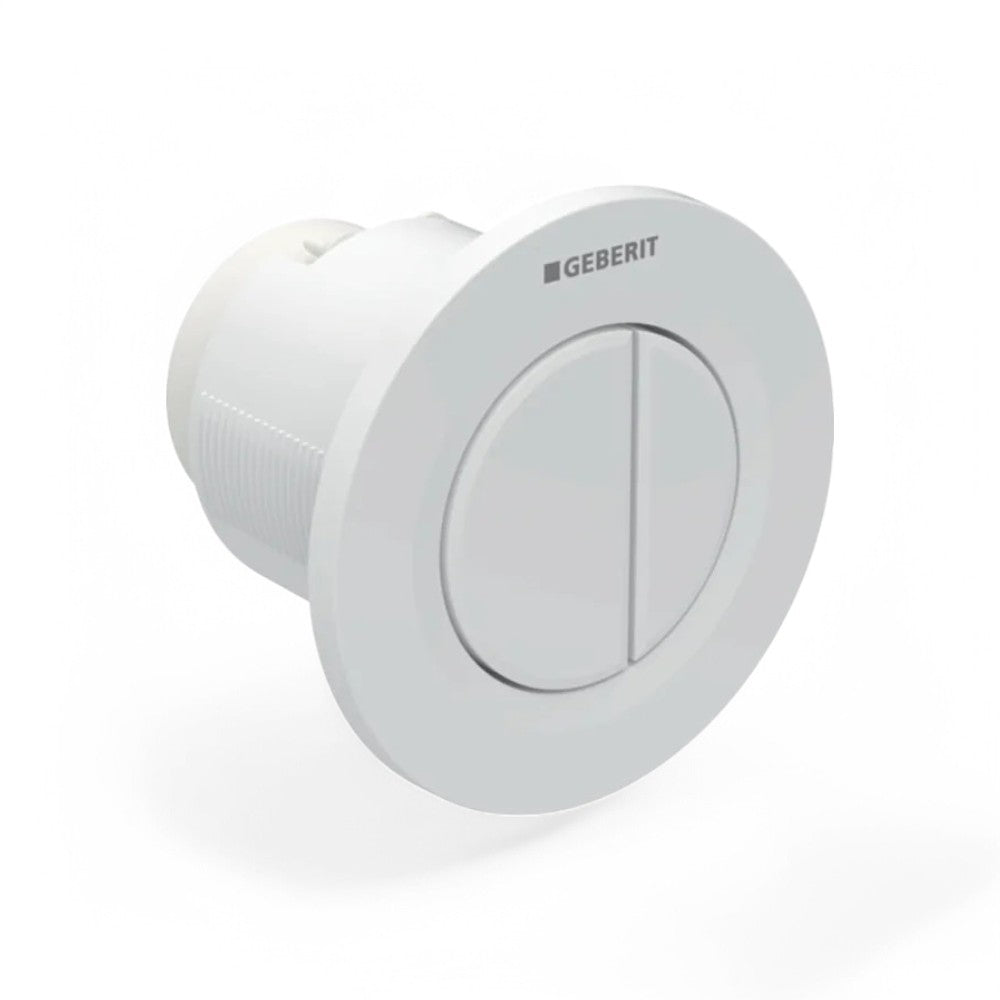 Placca di comando pneumatico doppio tasto a incasso bianco