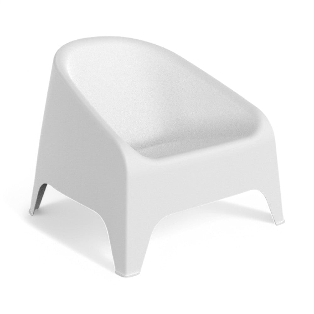 Poltrona sedia in resina bianco per interno esterno matera