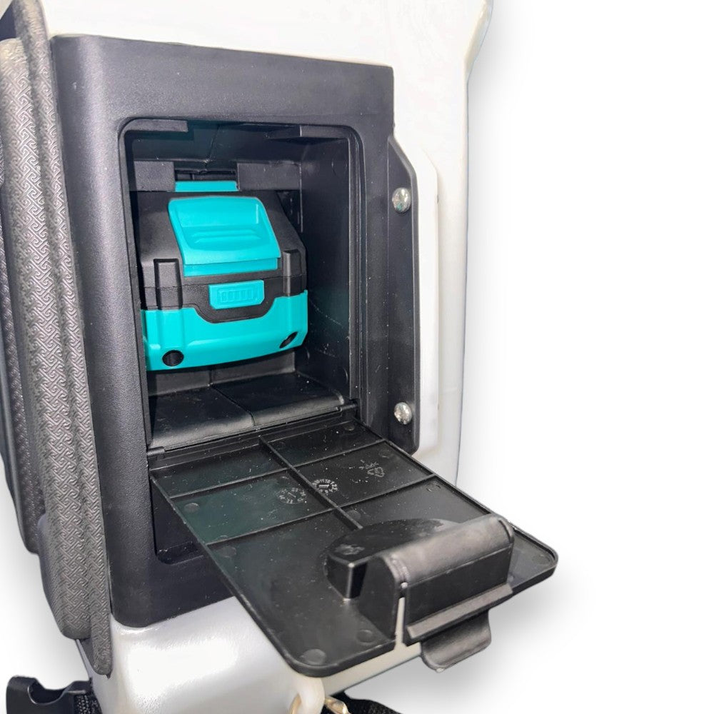Pompe de pulvérisation à dos de 12 litres avec batterie au lithium amovible de 4 Ah avec lance en acier inoxydable et en laiton
