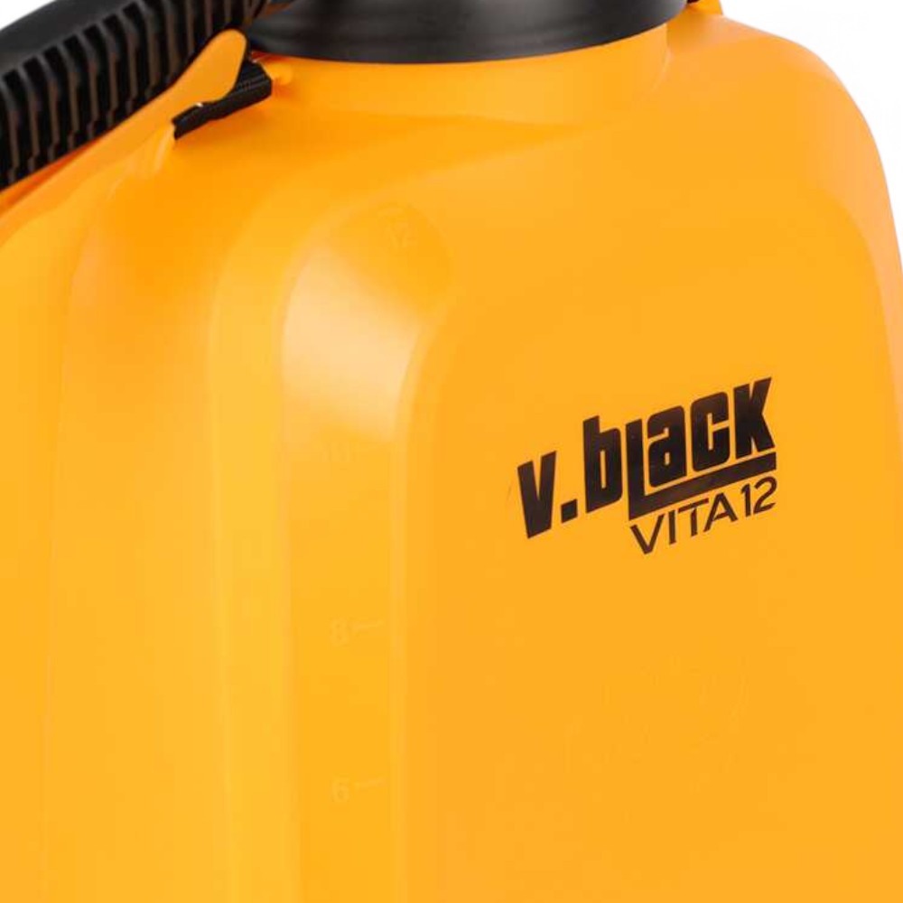 Pompa irroratrice a zaino in polipropilene a batteria litio 12 lt. v-black vita