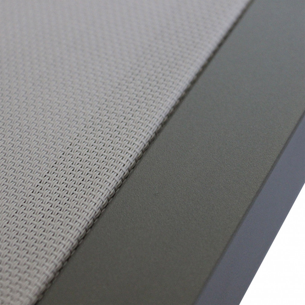 Transat de jardin en aluminium et textilène avec dossier réglable, capote et roulettes Madela 