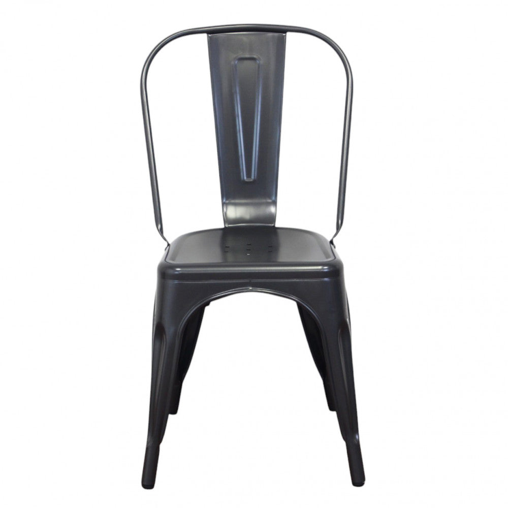 Sedia da interno in metallo resistente 35x45xH85 cm con design ergonomico Lola