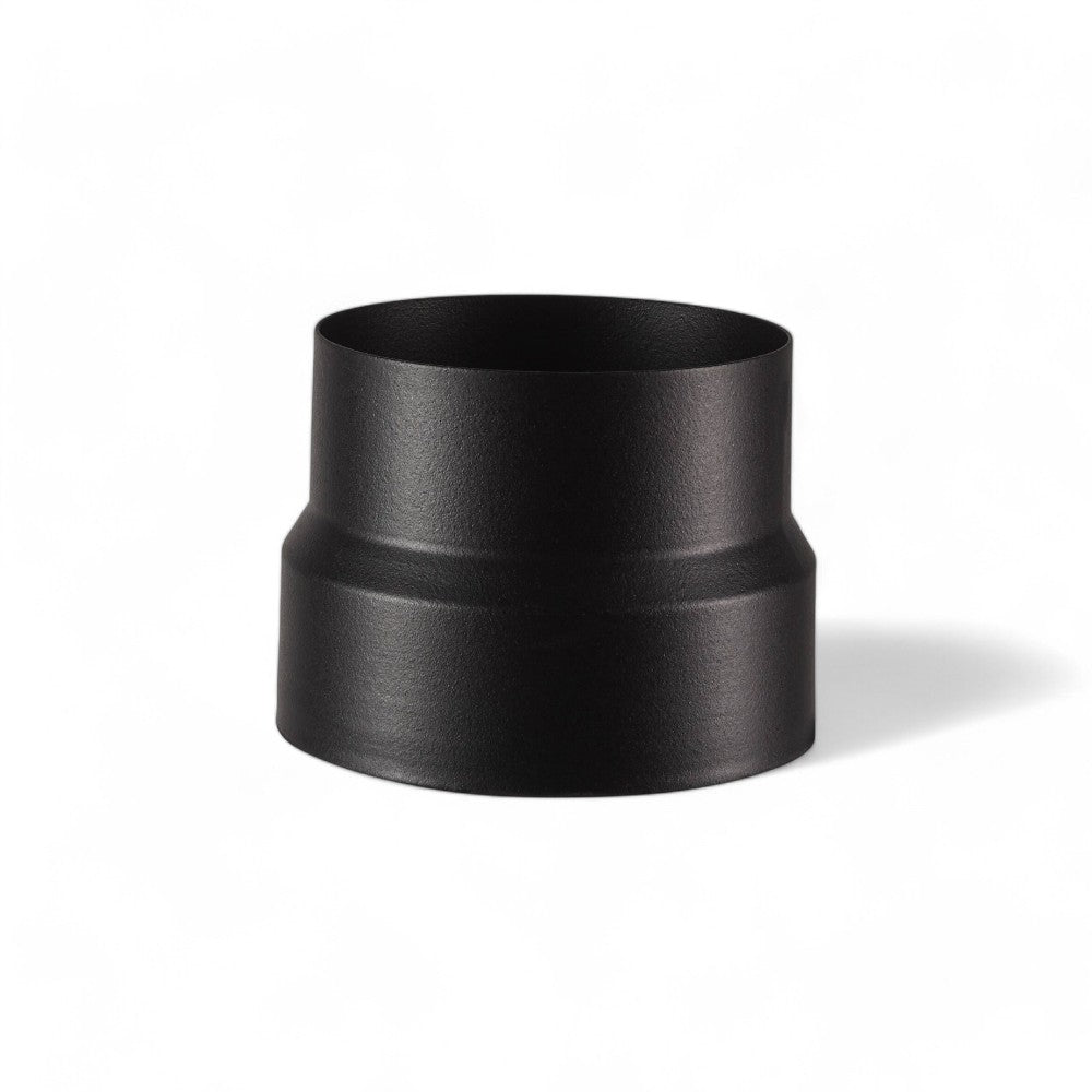 Réduction en porcelaine pour poêles à bois noir mat "Ala Smalto Top" - F ø mm.130 M ø mm.120 x mm.150h.