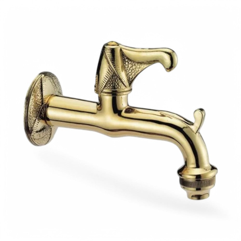 Robinet de fontaine artistique "1/2" en laiton poli complet de rosace et aérateur 