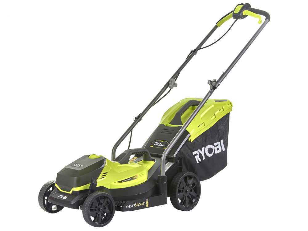 Tondeuse à gazon à batterie poussée Ryobi RLM18X33B40 18v 4,0ah largeur de coupe 33cm
