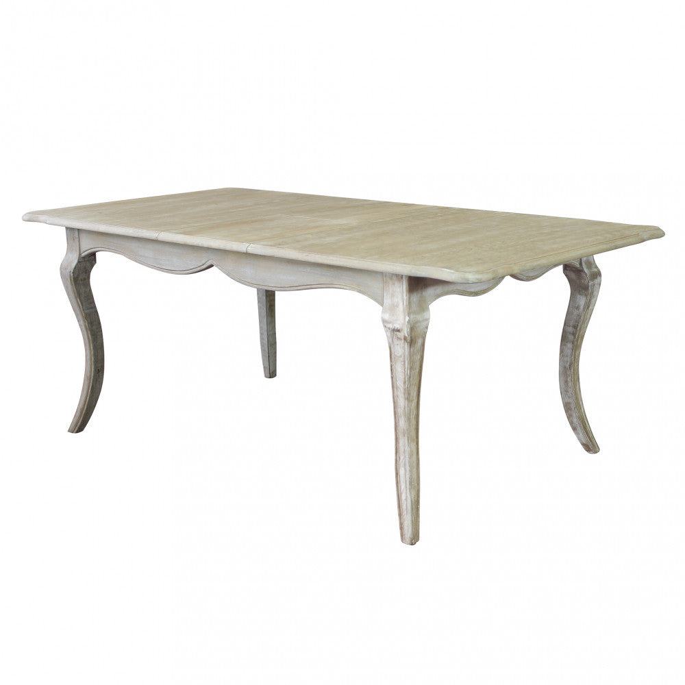 Table d'intérieur extensible 160/200x100 cm avec structure en bois blanc Jessy