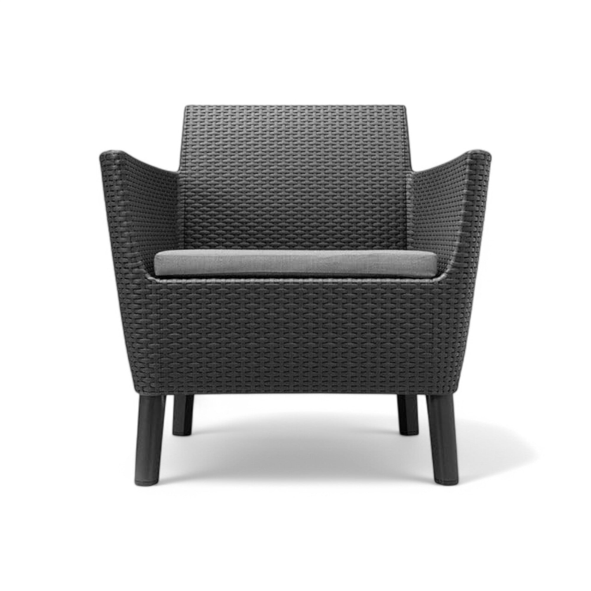 Salon 4 Pièces "Salemo Lounge" Plat Osier Graphite 4 Places