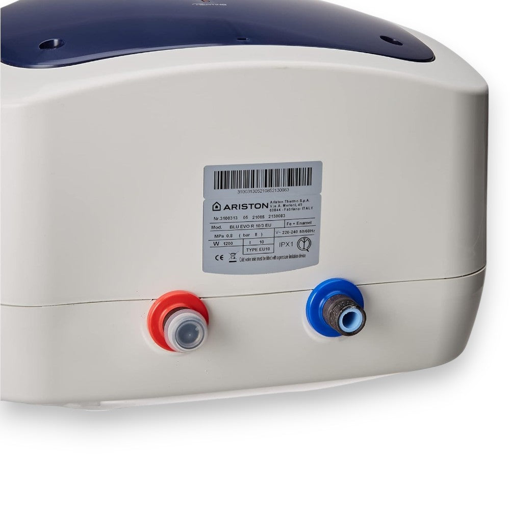 Chauffe-eau au-dessus de l'évier Blu Evo R 10 Eu3 - 10 lt, dimensions mm.360x298x360h. poids 6,6 kg