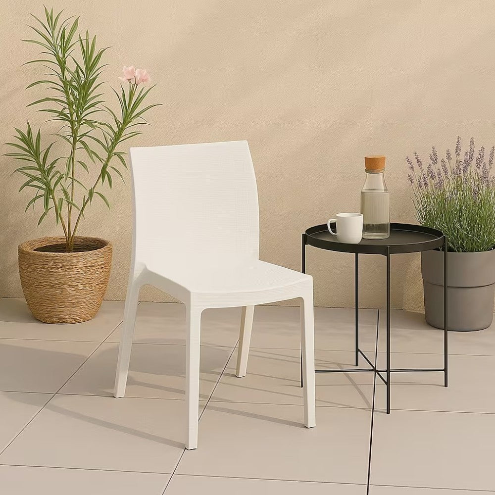 Sedia impilabile in resina effetto rattan linea elegance Madam