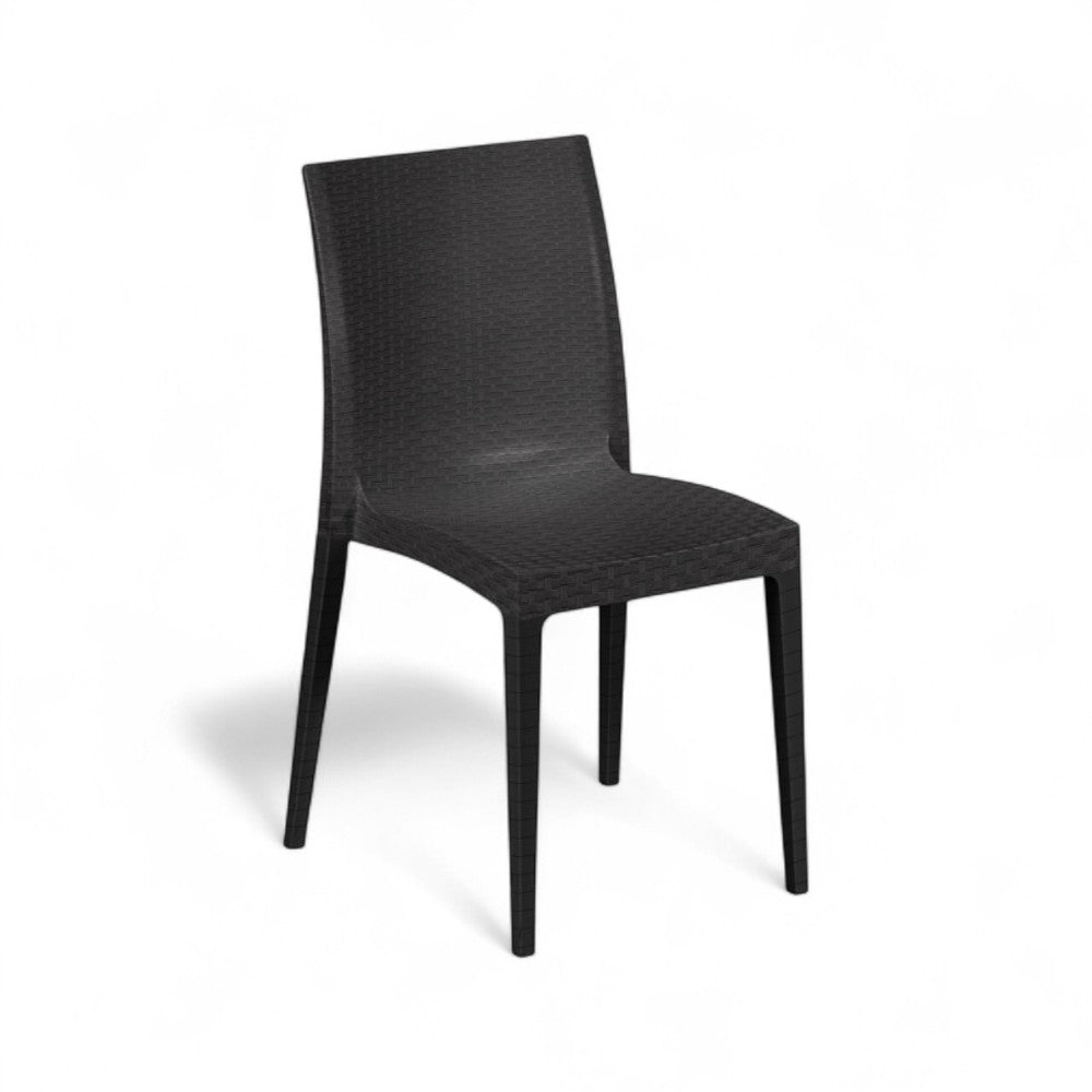 Sedia impilabile in resina effetto rattan linea elegance Madam