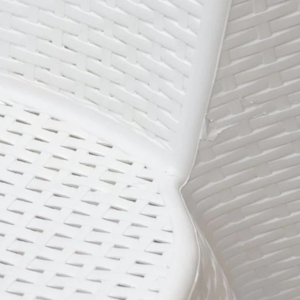 Chaise de jardin d'extérieur empilable en résine effet rotin anthracite sans accoudoirs