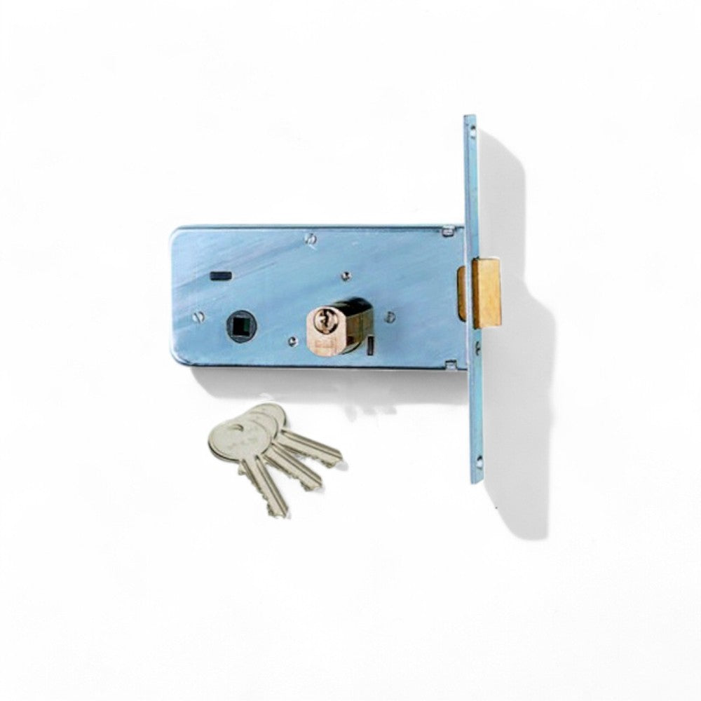 Serrure à mortaise pour bandes à pêne dormant et pêne demi-tour 64 mm H 712 - 60 mm (712601)