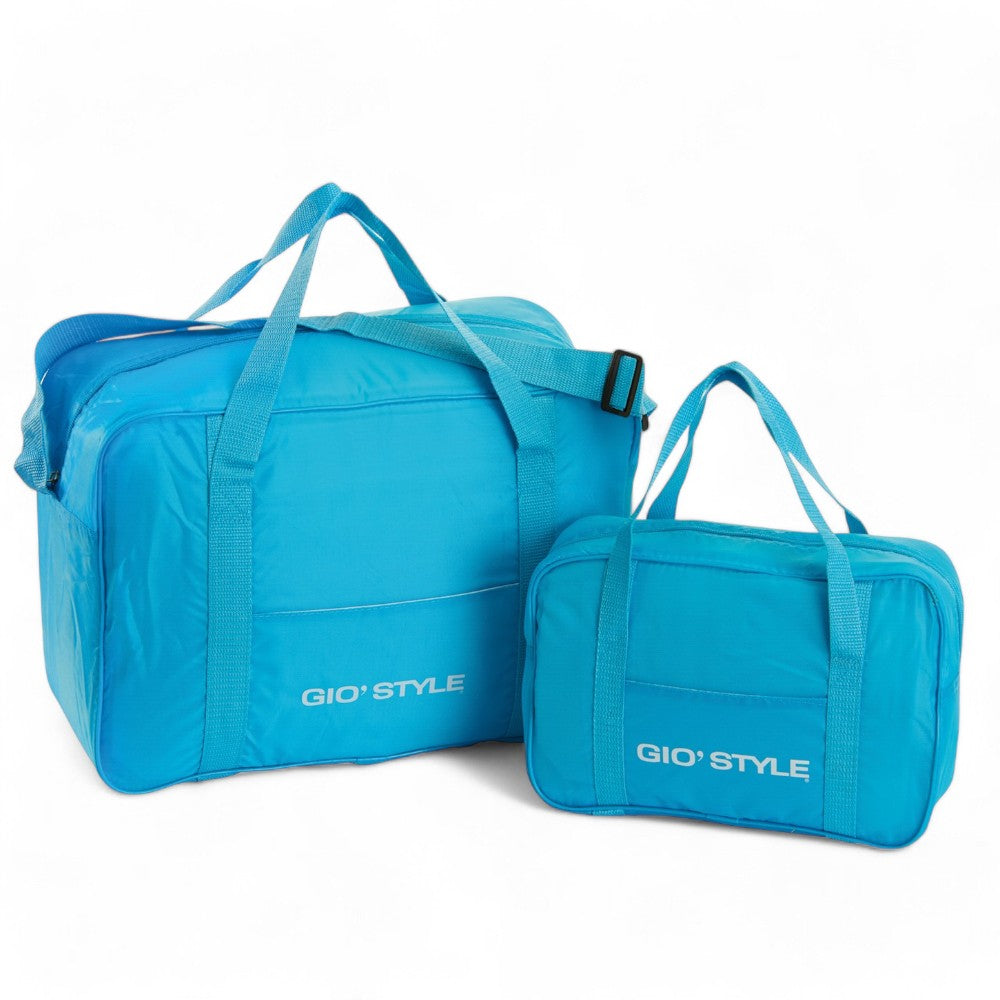 Set borsa termica provvisto di tracolla regolabile ad ampia tasca frontale fiesta