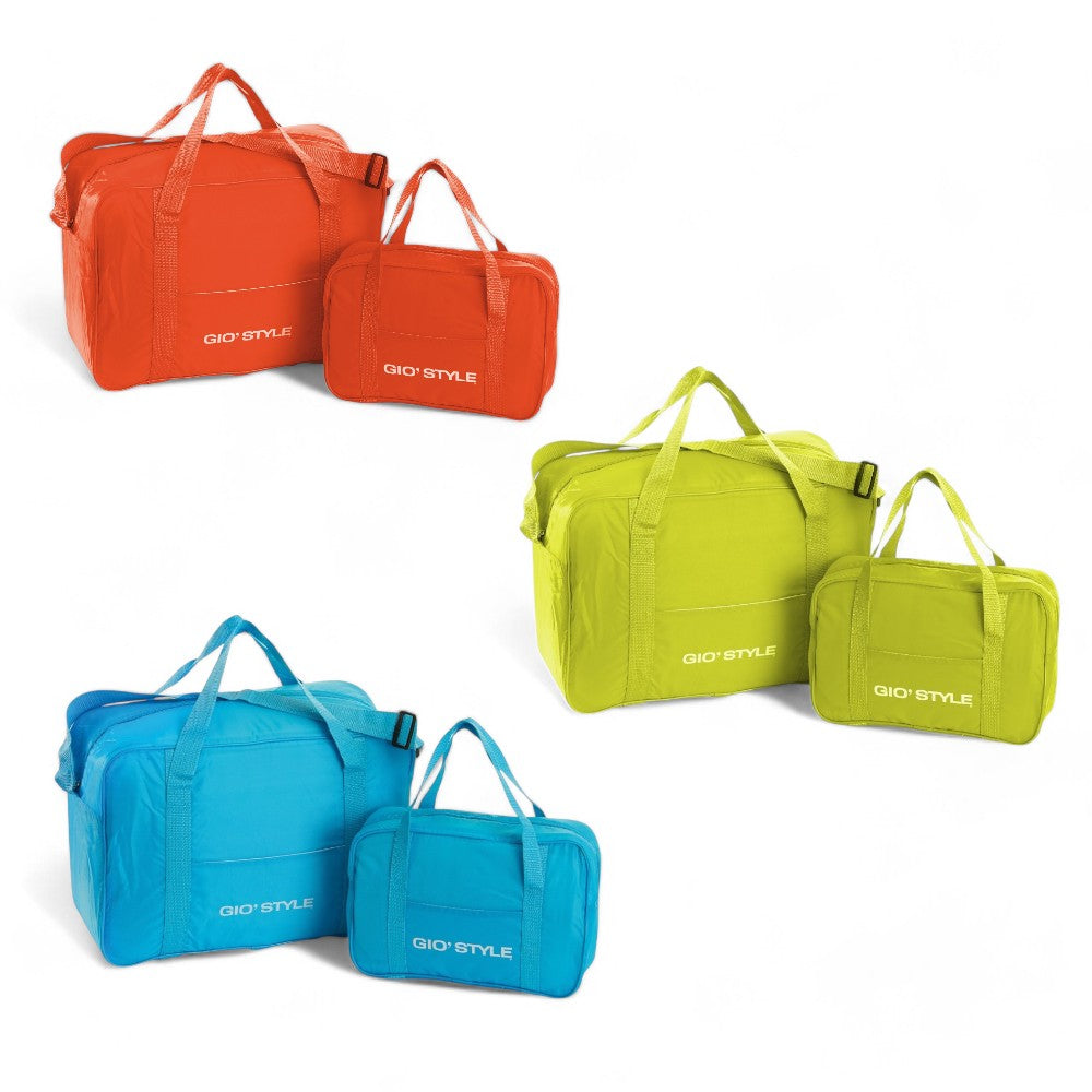 Set borsa termica provvisto di tracolla regolabile ad ampia tasca frontale fiesta
