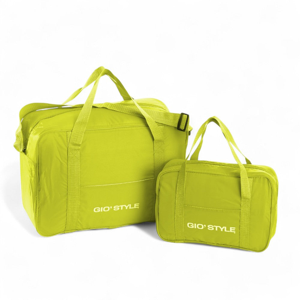 Set borsa termica provvisto di tracolla regolabile ad ampia tasca frontale fiesta