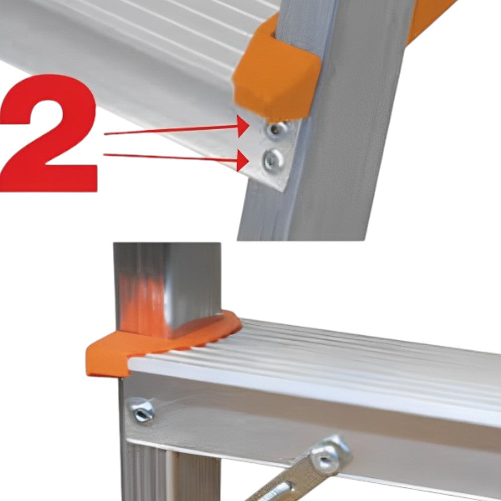 Échelle en fil d'aluminium à double montée - 3 marches cm.46x16,5x62h kg.3 (FI-3)