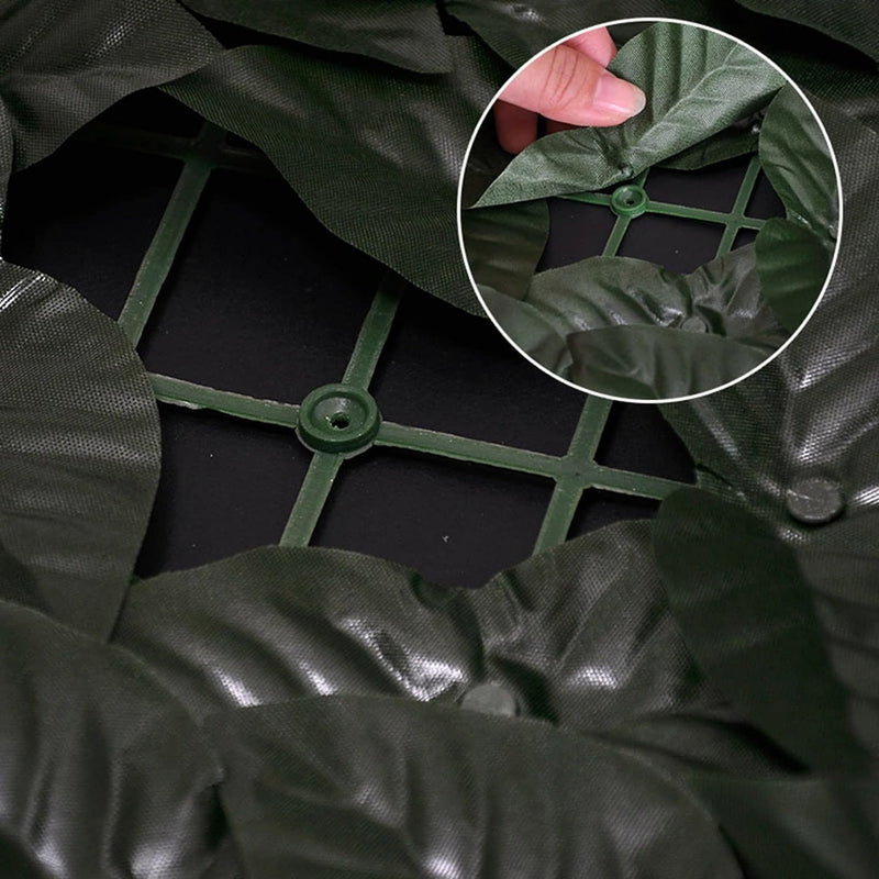 <transcy>Haie ornementale artificielle à feuilles persistantes avec des feuilles de lierre vert 1x3M Garden Deluxe Collection</transcy>