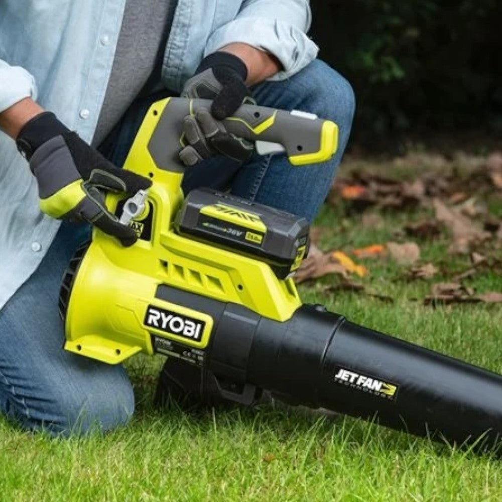 Soffiatore a batteria 36V con turbina Jet ad alta potenza e velocità regolabile Ry36Bla-0