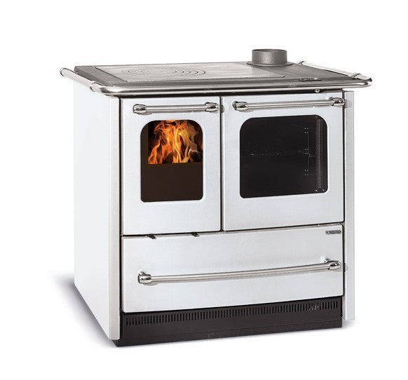 Cuisinière à bois en acier porcelaine avec four Easy Evo 2.0