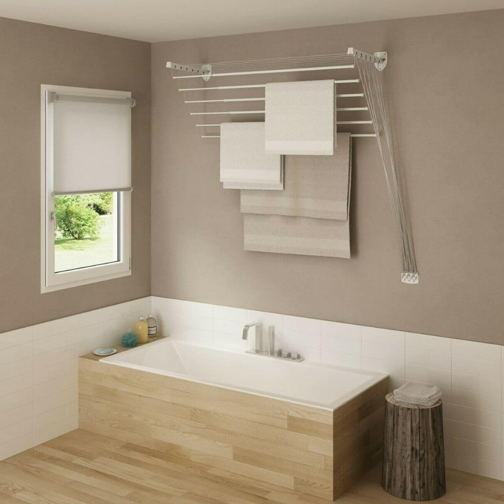 Sèche-linge mur/plafond 120x46x70h cm - 7,2 m d'espace de séchage