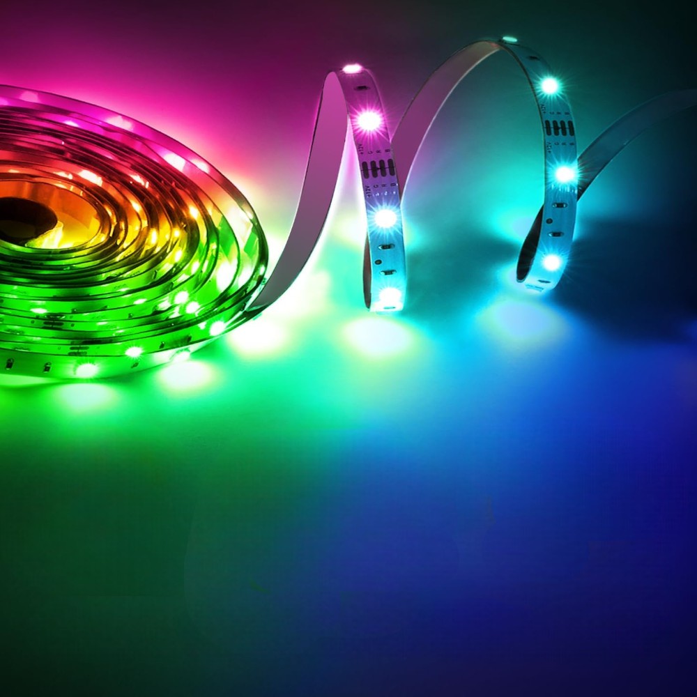 bandes led '5050' 12v - ip20 - col. RVB - rouleau de 5 mètres