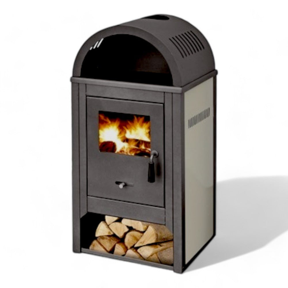 Poêle à bois Structure en acier 8,3 kW Kamin De Luxe