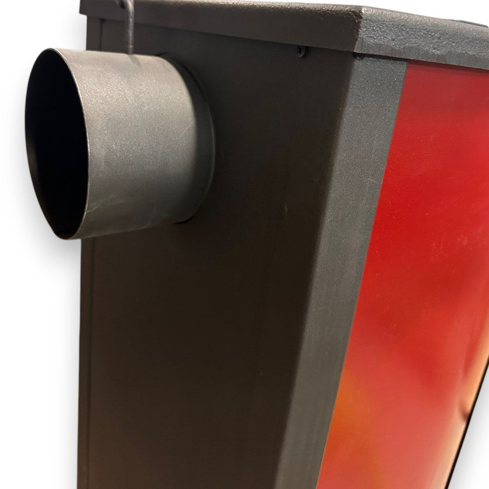 Poêle à bois Karma avec structure en acier et compartiment à bois de 5,3 kw