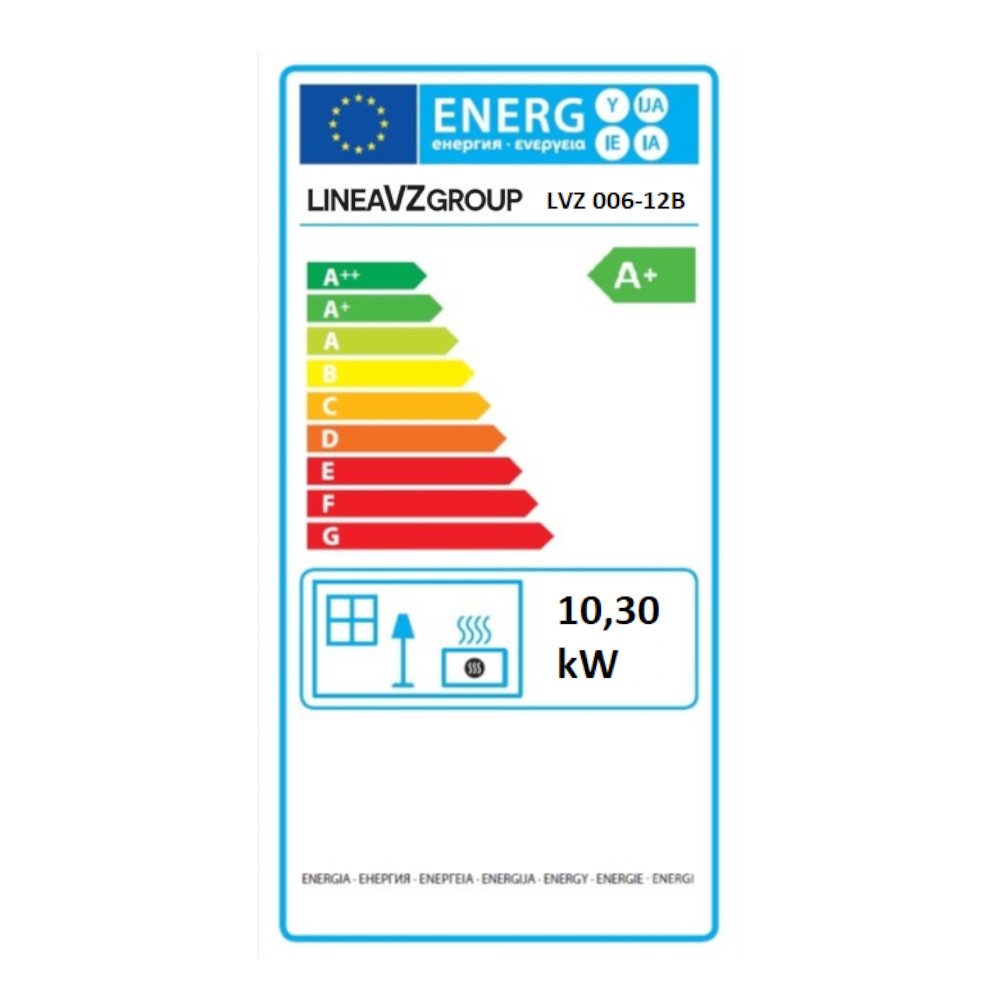 Stufa a pellet ventilata canalizzata in acciaio 11.61 Kw bordeaux e nera 47x46xH102 cm A+ Clever