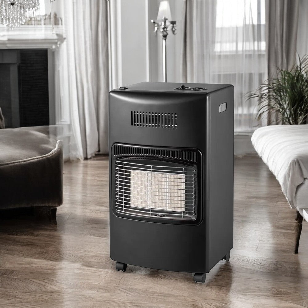 Poêle Infrarouge à Gaz GPL Ventilé 4200W Noir - cm.42x36x72h. - poids 10 kg