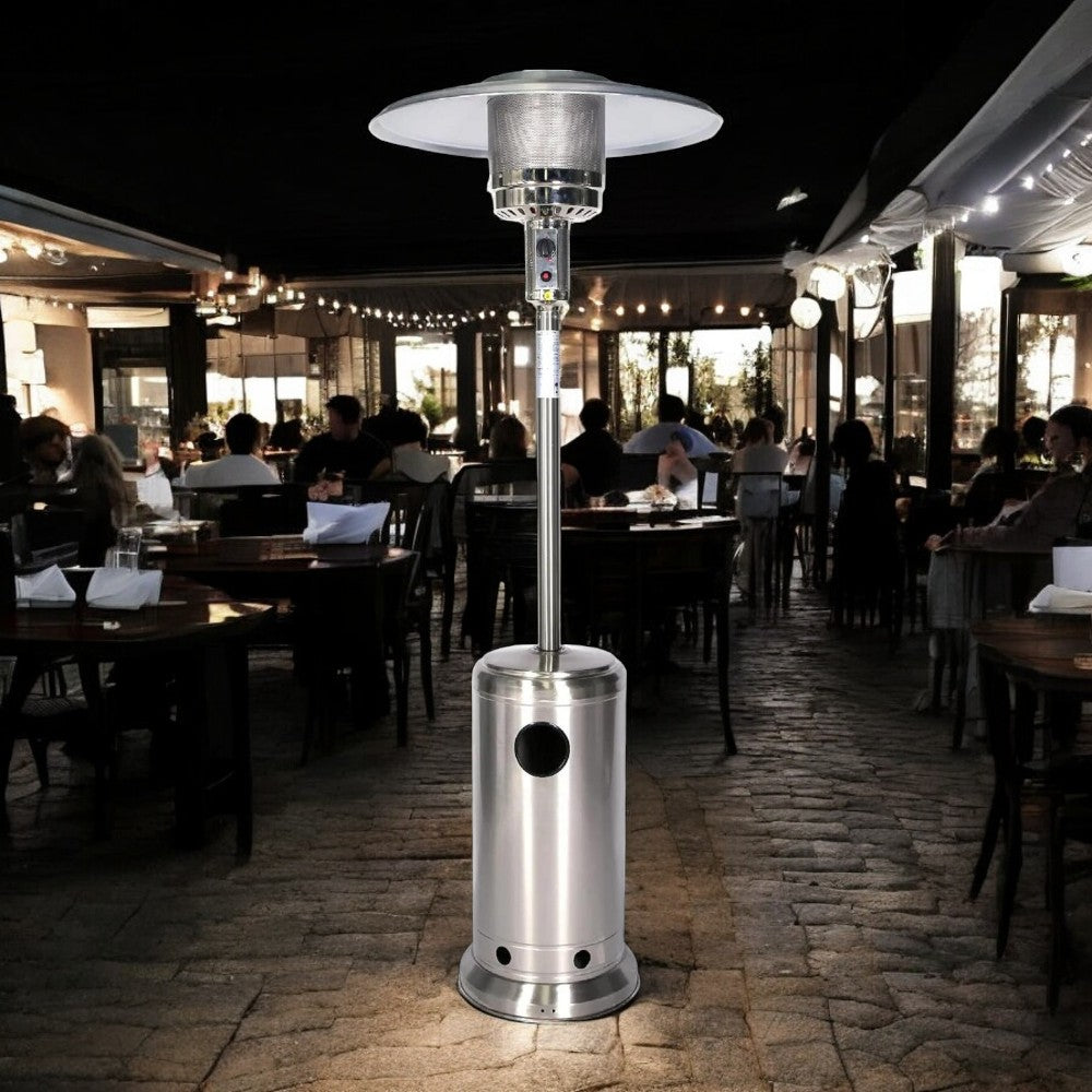 Poêle à gaz champignon Thermopatio pour usage extérieur en aluminium avec régulateur de gaz