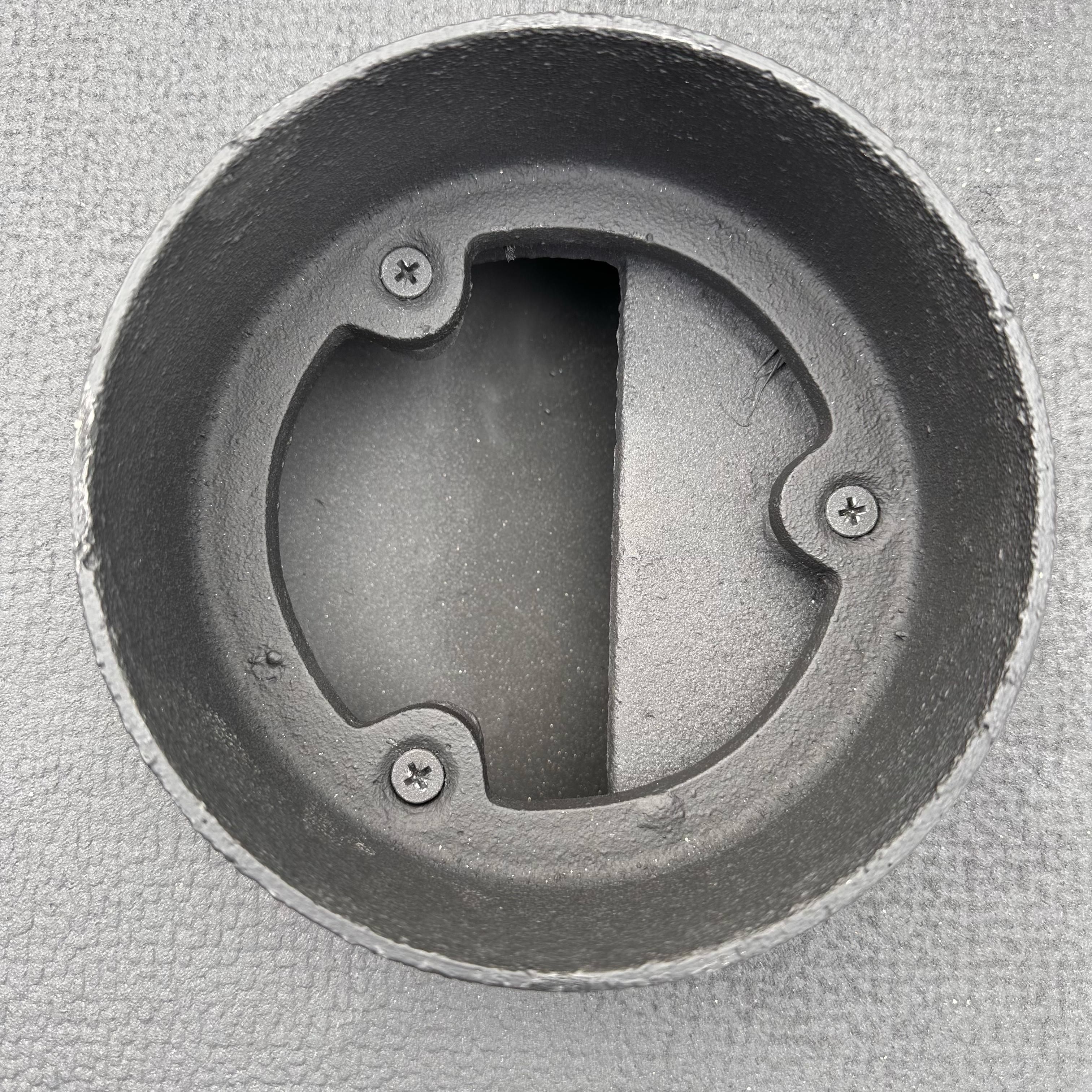 Poêle à bois en fonte 8 kw 63x43xH63 cm noir