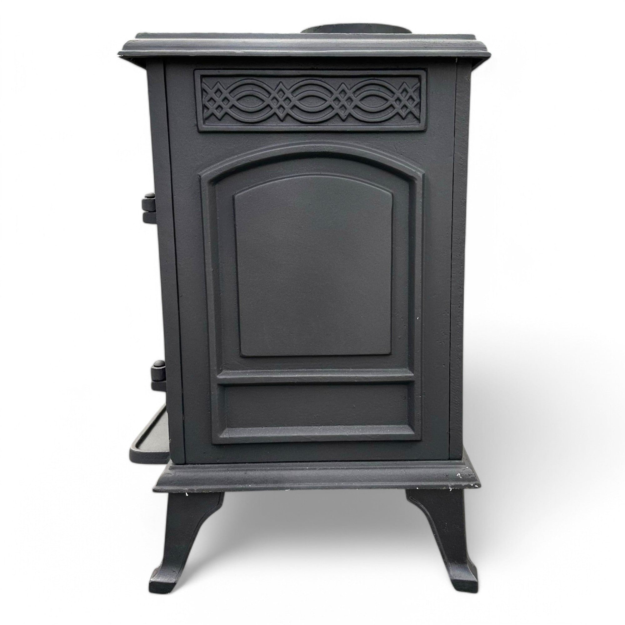 Poêle à bois en fonte 8 kw 63x43xH63 cm noir