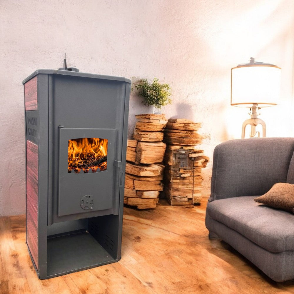 Poêle à bois Hydro pour chauffage des pièces et chauffage de l'eau sanitaire 21,4 kw Kaos Idro