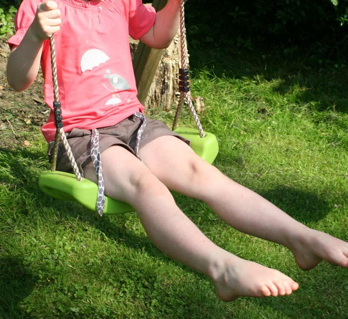 Planche balançoire pour enfants de 3 à 12 ans en résine résistante avec cordes réglables