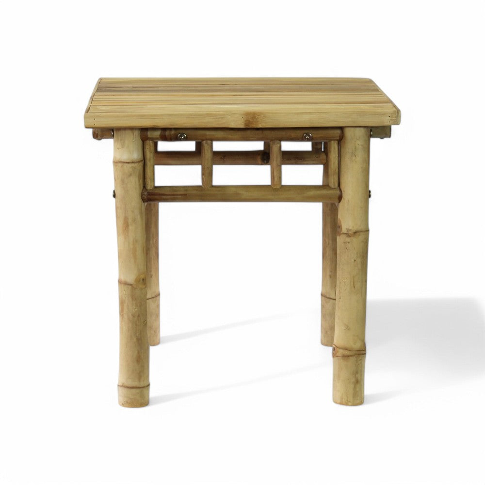 Tavolino in legno bamboo quadrato marrone 45xH45 cm Aviation 45