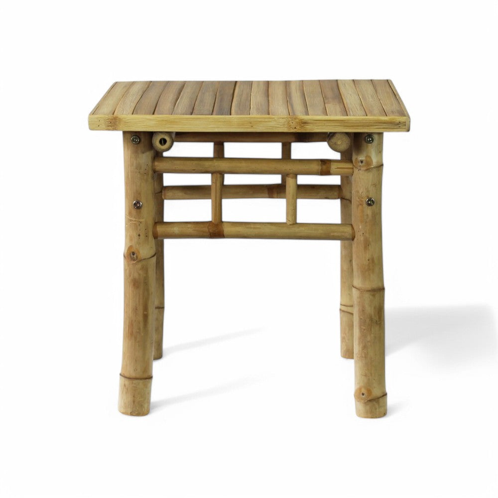 Tavolino in legno bamboo quadrato marrone 45xH45 cm Aviation 45