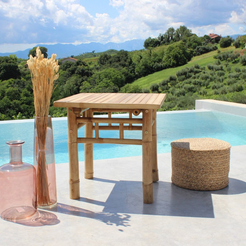 Tavolino in legno bamboo quadrato marrone 45xH45 cm Aviation 45