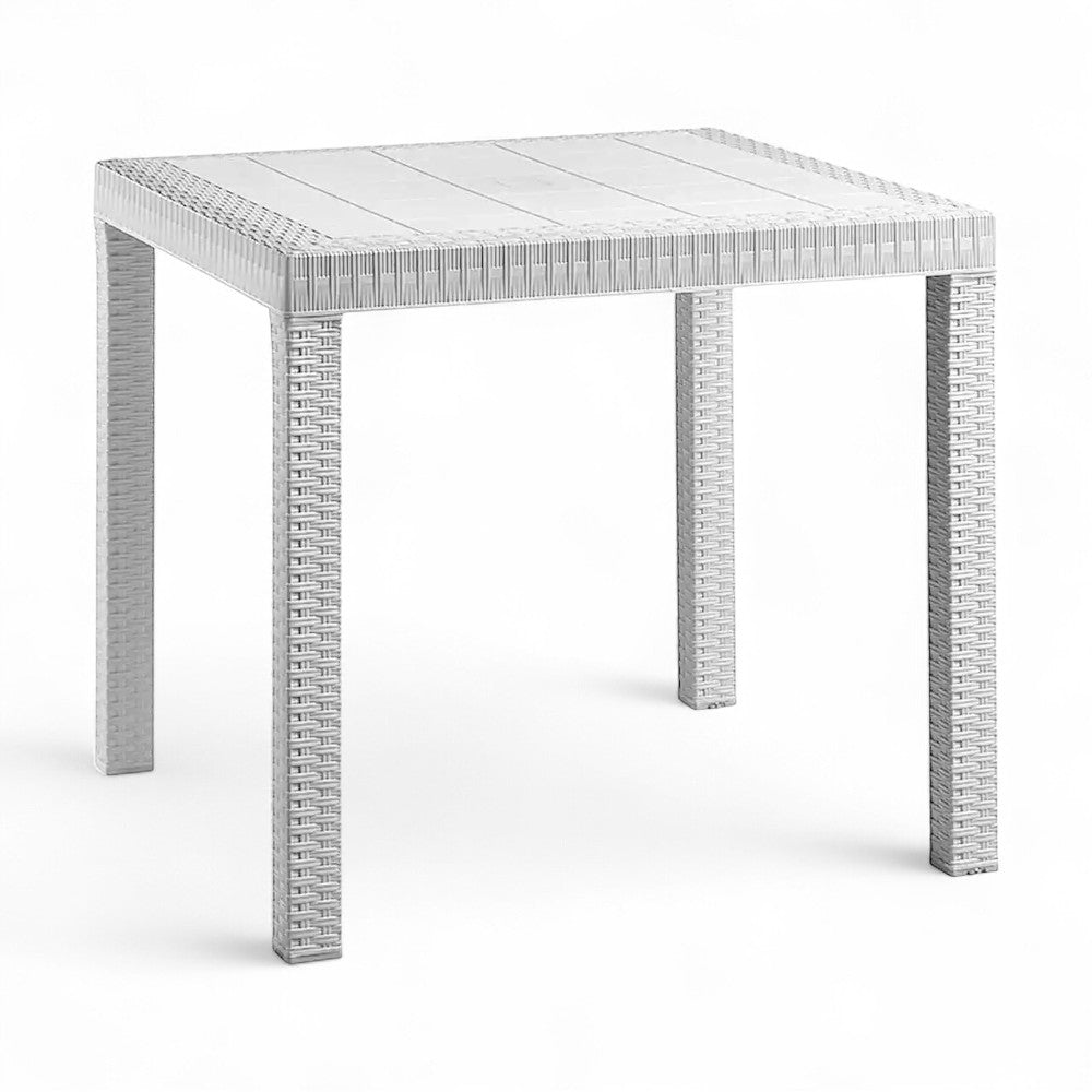 Tavolo componibile in resina effetto rattan 90x90xH72 cm Latir