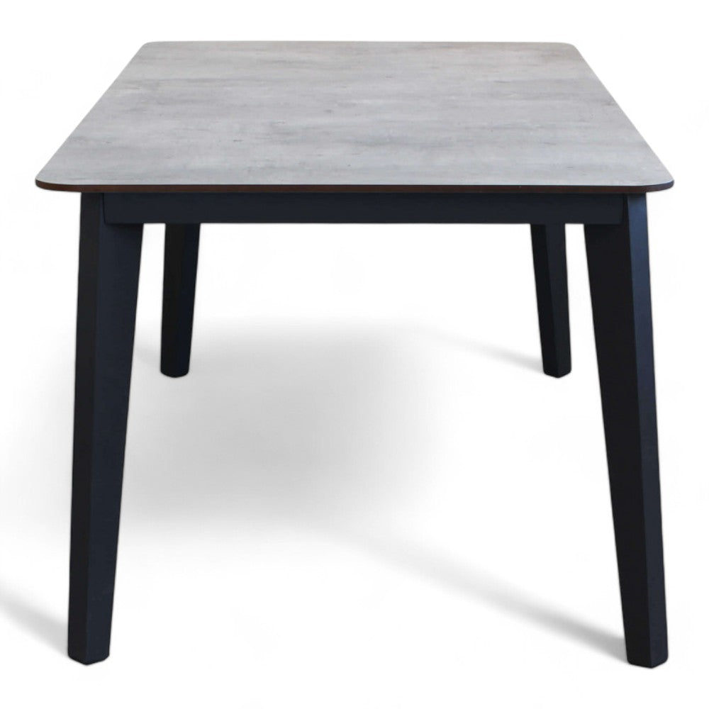 Table de jardin 180x90 cm avec structure en aluminium et plateau en stratifié Roma gris clair