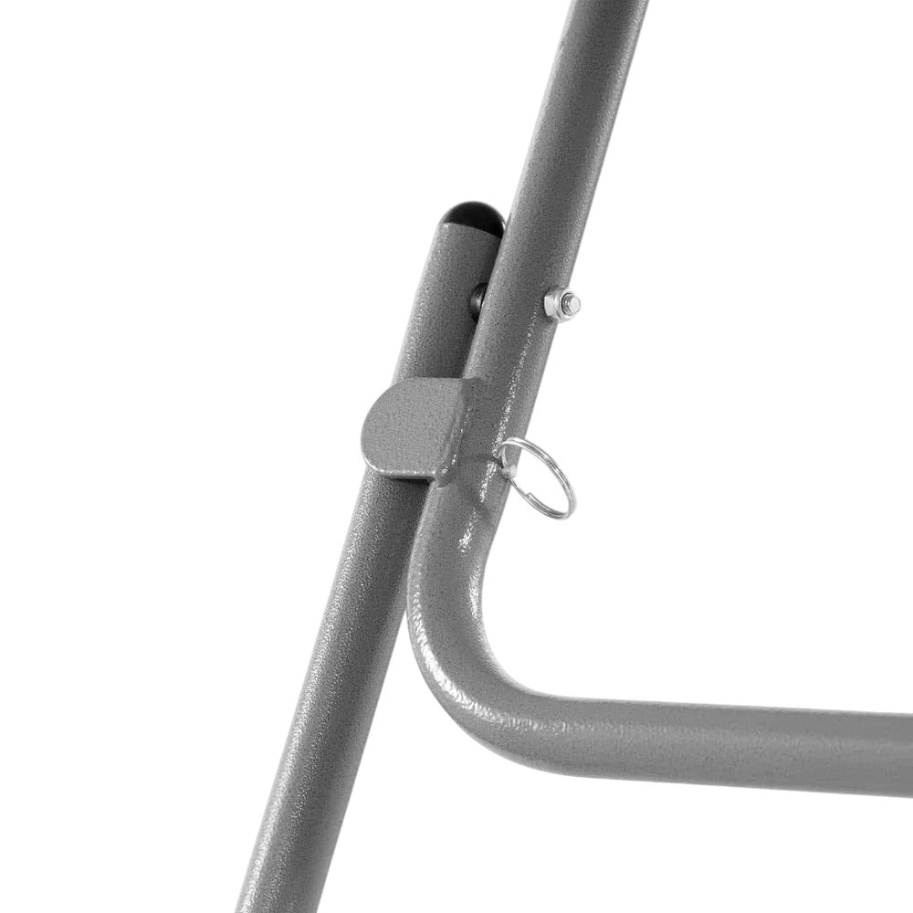 Tavolo da bar pieghevole con struttura in alluminio bianco con diametro 80xH110 cm