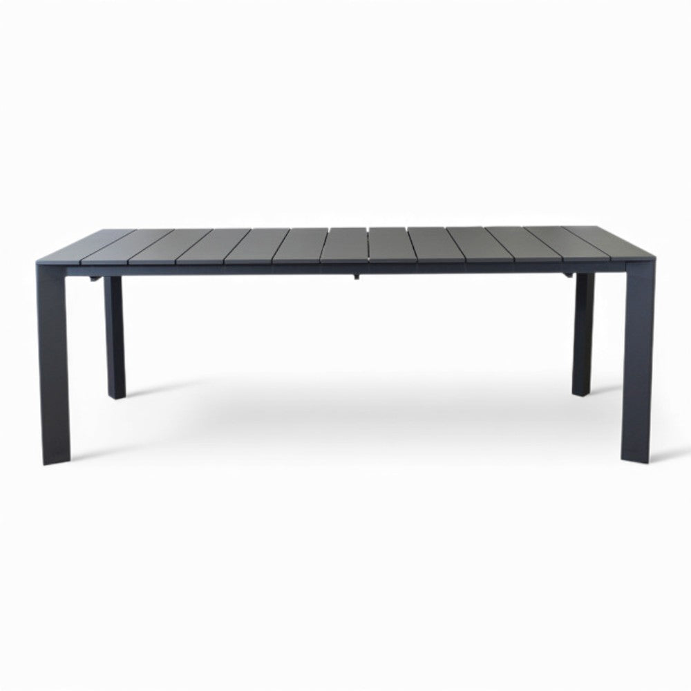 Tavolo allungabile estensibile con struttura in alluminio antracite 165/215x85xH75,5 cm Saceos