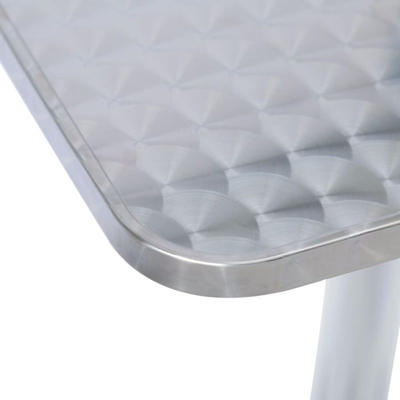 Tavolo in alluminio a colonna waterproof 70x70xH70 cm