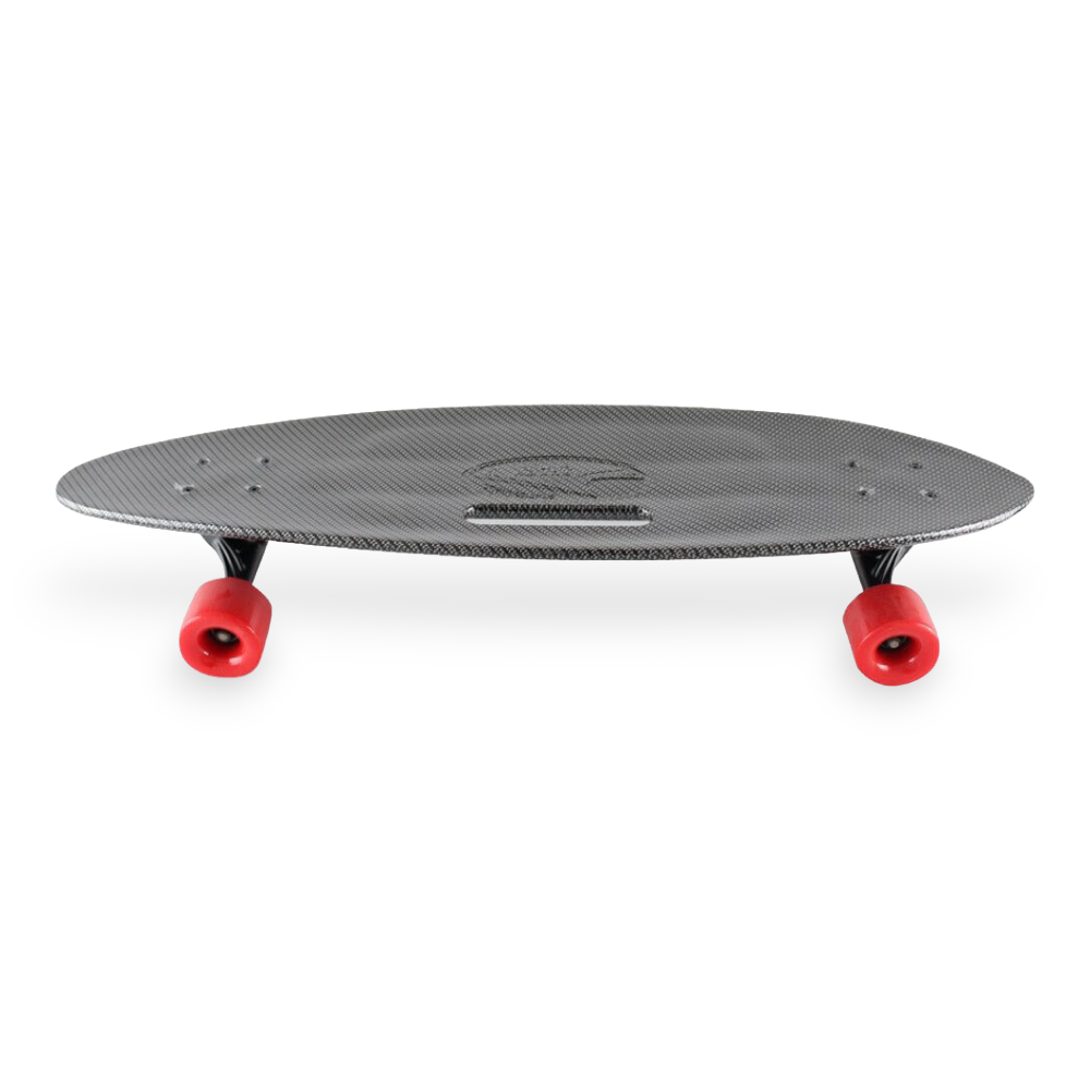 Skateboard pour enfants et adolescents avec revêtement en film de carbone et roues rouges Devil