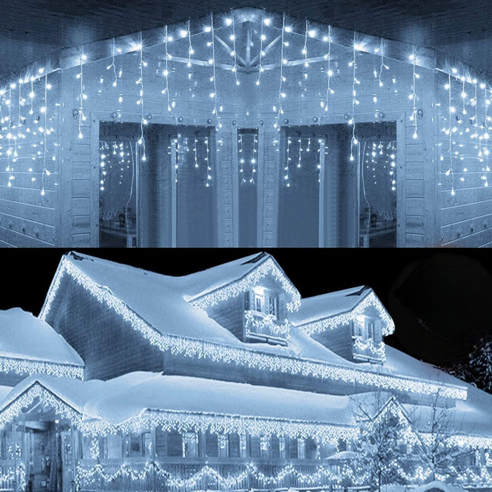 Tente décalée 150 LED blanc froid pour extérieur avec lumières - mt. 2,7 x 0,9 maximum - 22 fils