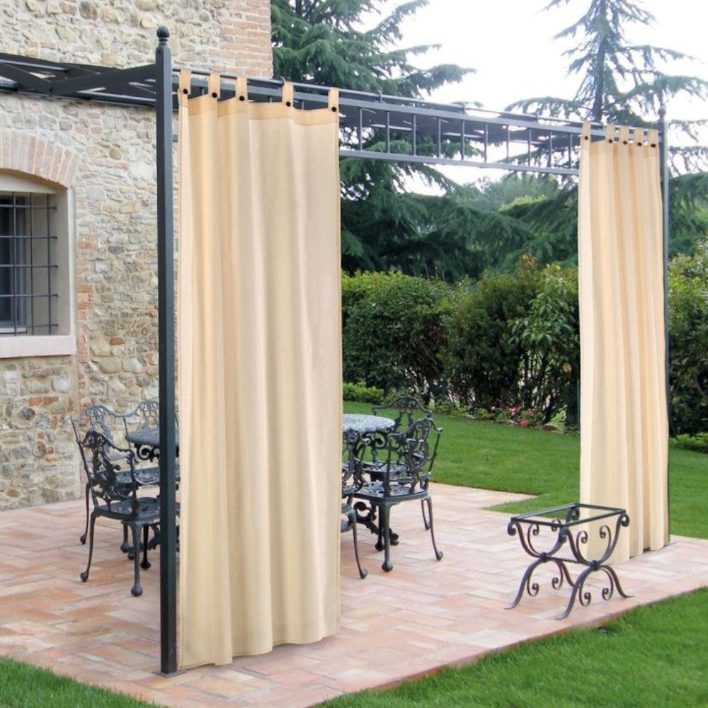 Tenda da sole per gazebo in cotone e poliestere color Ecrù 160x270 cm