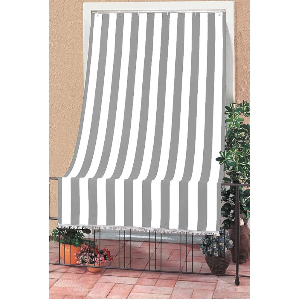 Store banne abattant 140x250 cm en ombrage polyester pour balcon