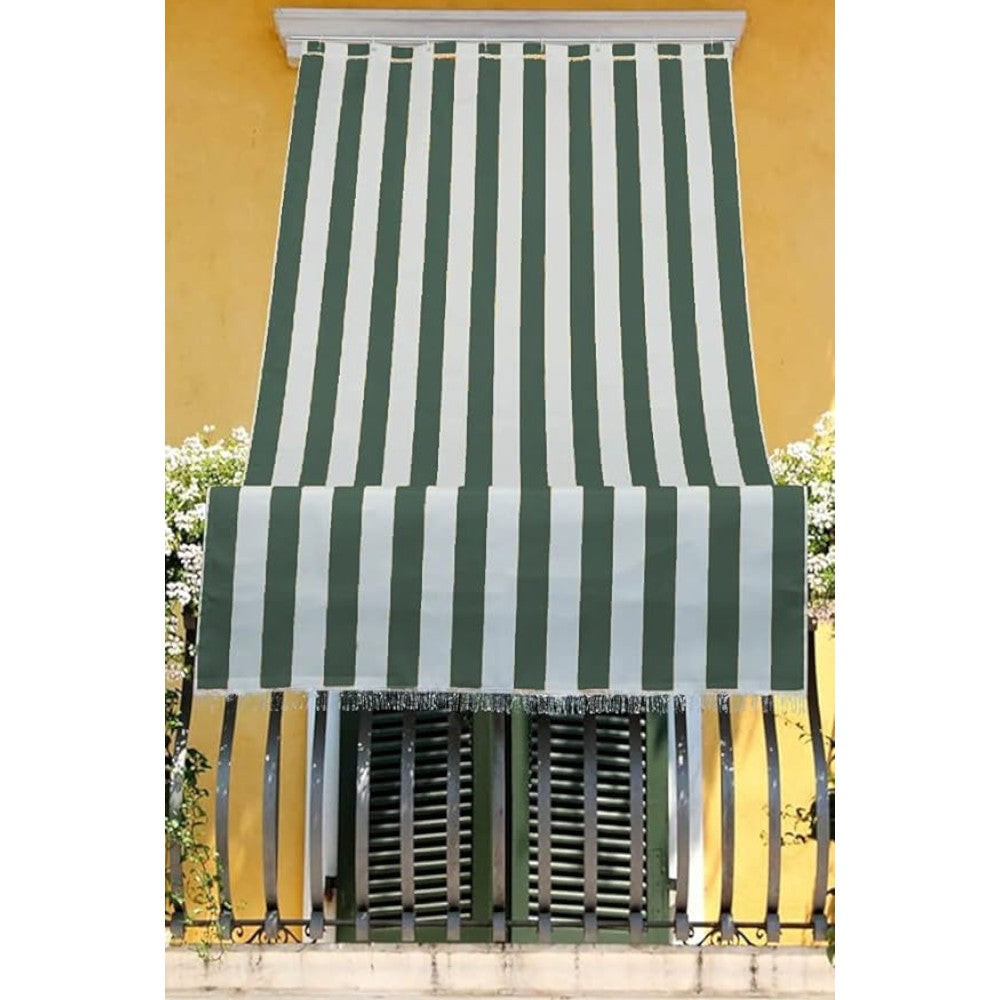 Store banne abattant 140x250 cm en ombrage polyester pour balcon