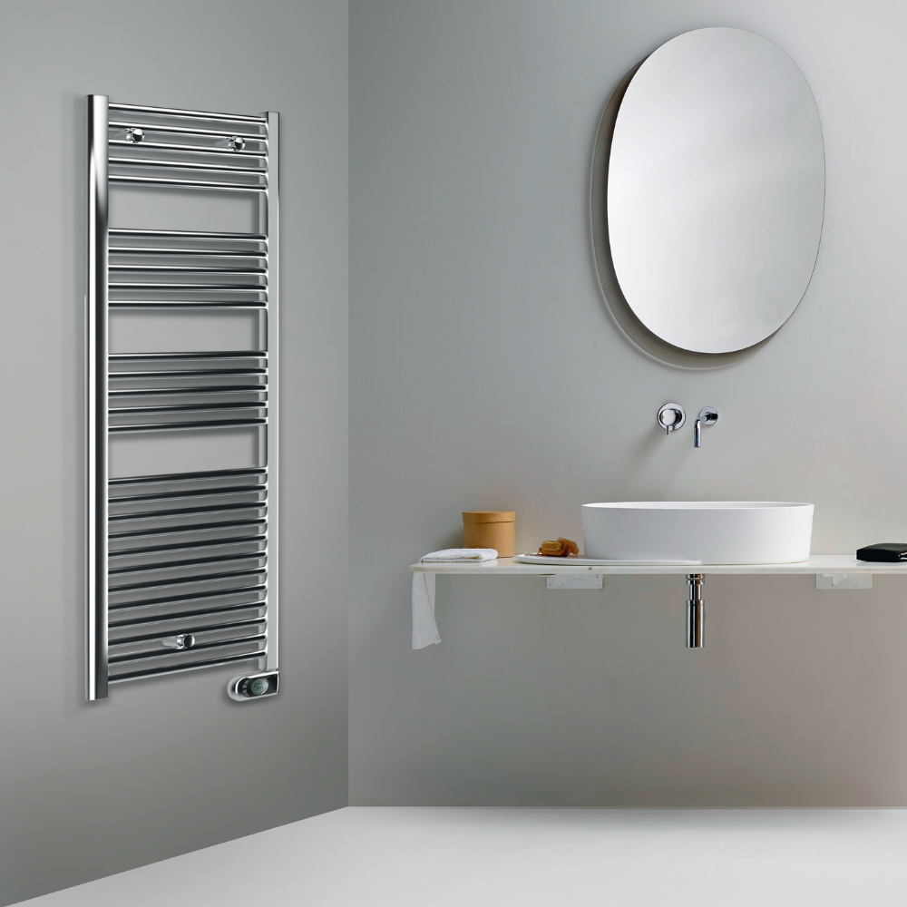 Termoarredo elettrico in acciaio al carbonio con temperatura max 90° Cortina Evo