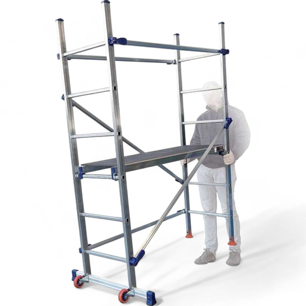 Échafaudage en aluminium "P6" - cm.146x89x189h., plan de travail cm.90h., Kg.14,6
